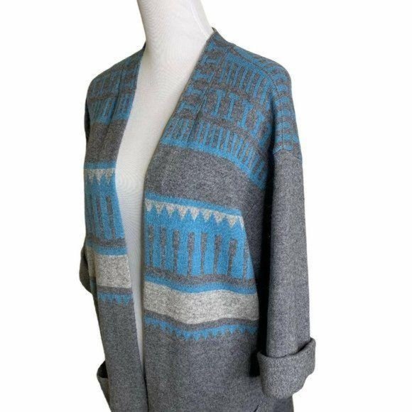 SUNDANCE Lambswool Cashmere Crop Sleeve Cardigan - Picture 7 of 12